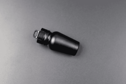 Outdoor medicine bottle Aluminum alloy survival pills full waterproof cans Sealed capsules (Color: Black)